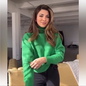 H&M  Cropped Mock Neck Sweater